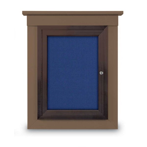 72"x36" 3-Door Enclosed Letterboard, Burgundy Vinyl/Walnut